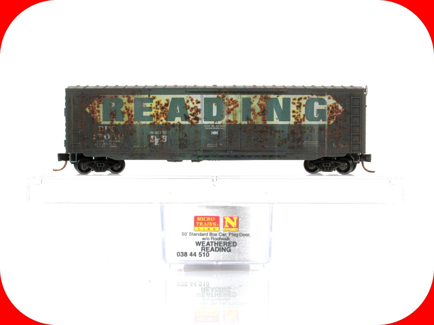 N Scale ***READING*** Weathered 50' Box Car #17039 - Micro Trains 03844510
