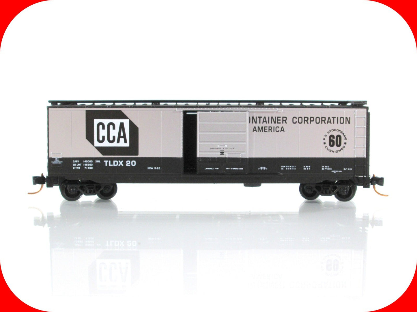 N Scale CONTAINER CORPORATION of AMERICA Box Car, TLDX 20  Micro Trains 03100210