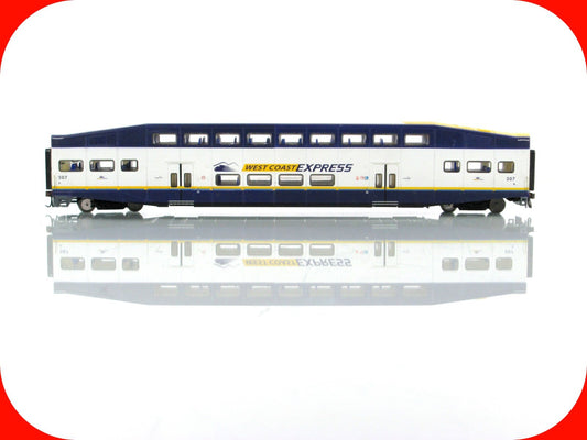 HO Scale ***WEST COAST EXPRESS*** Bombardier Commuter Coach #307 -- Athearn 2584