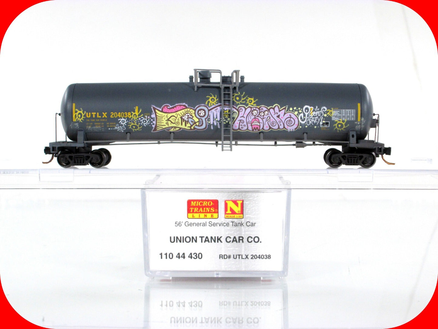 N Scale ***UNION*** Weathered & Graffiti Tank Car - Micro Trains 11044430