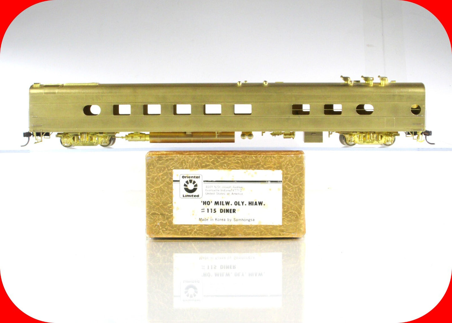 HO Scale BRASS **MILWAUKEE OLYMPIAN HIAWATHA #115 DINER** - ORIENTAL / SAMHONGSA