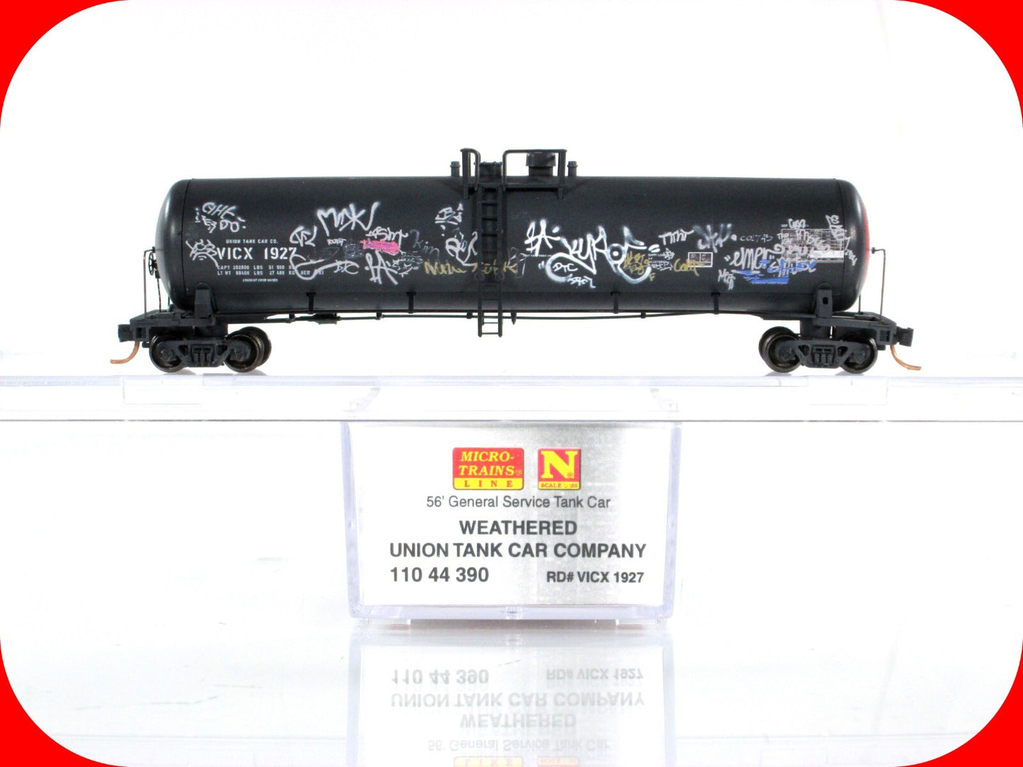 N Scale **UNION** Weathered & Graffiti Tank Car -Micro Trains 11044390