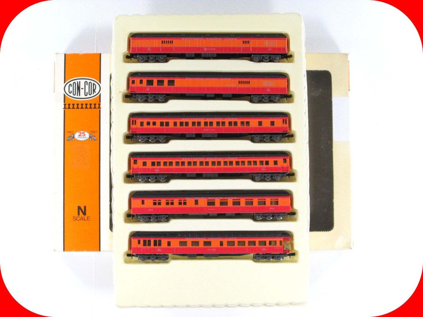 N Scale **SOUTHERN PACIFIC DAYLIGHT** HvyWt Passenger 6-Car Set - Con-Cor 570019