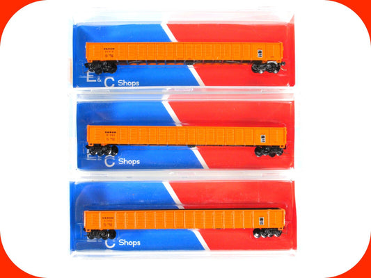 N Scale ***DENVER RIO GRANDE*** 65' Mill Gondola Set -- E&C 823, MTL Cplr **RARE