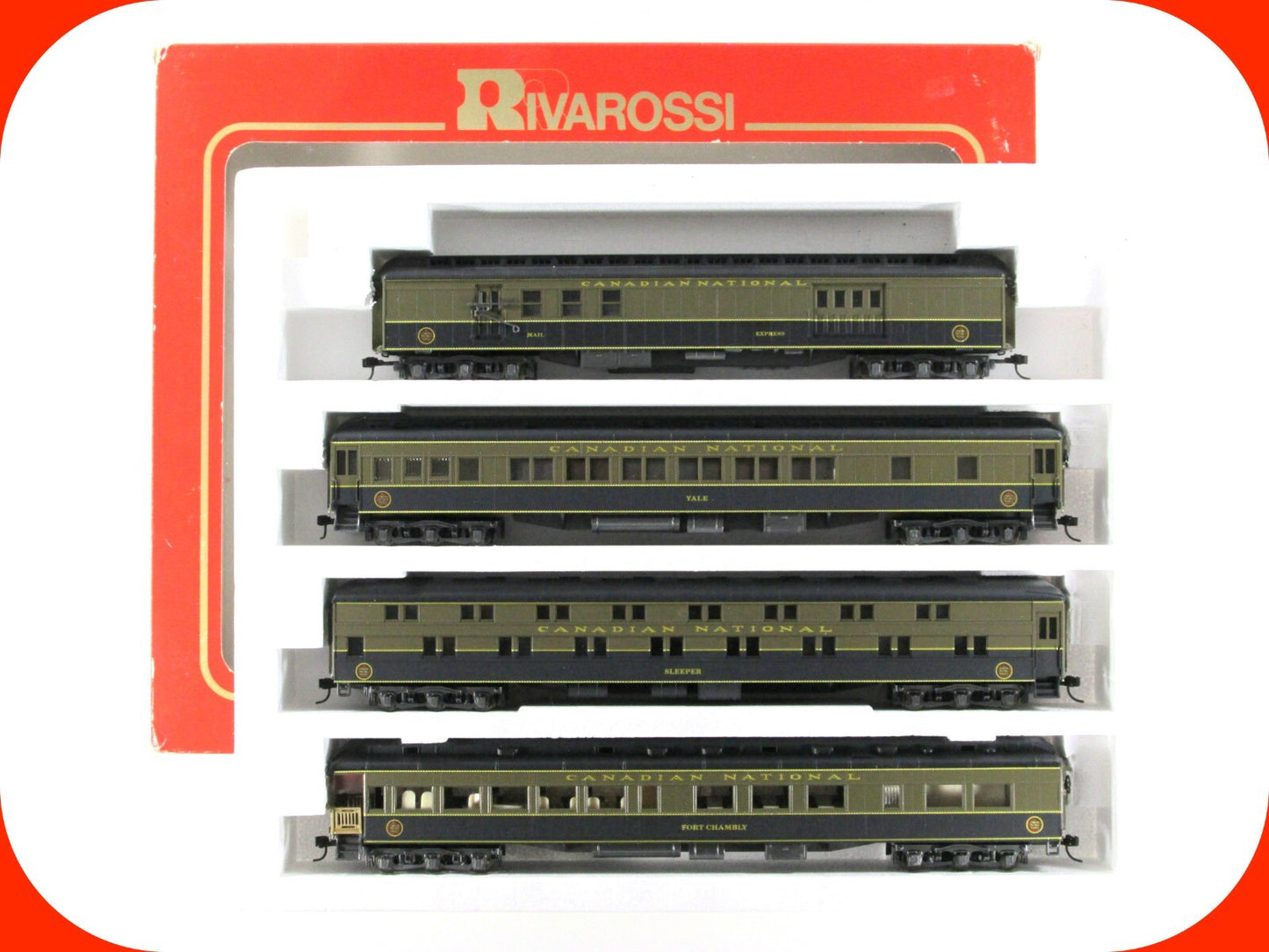 HO Scale *CANADIAN NATIONAL* 1920s Passenger Set B - Rivarossi 6919, Knuckle Cpl