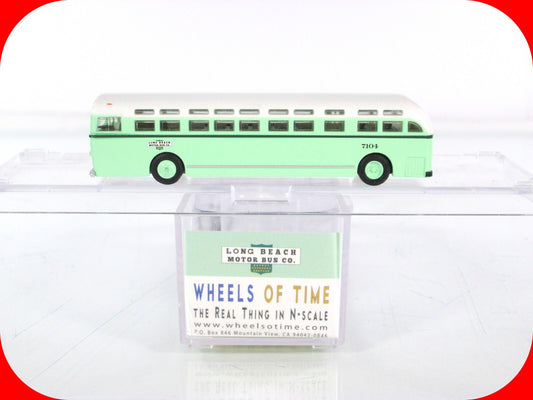 N Scale ***LONG BEACH MOTOR BUS Co.*** Transit Coach #7104 -WHEELS of TIME 90702