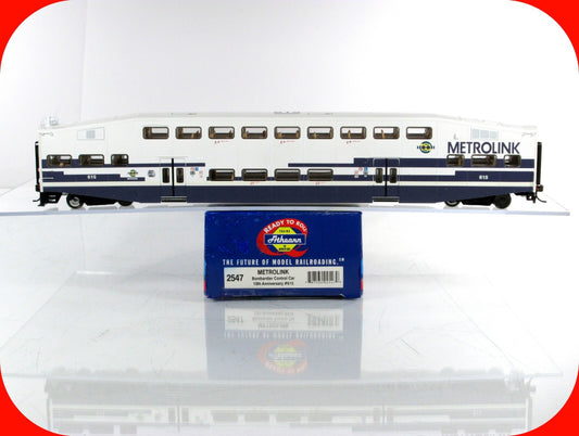 HO Scale ***METROLINK*** Bombardier 10th Anniv. Control Car #615 - Athearn 2547