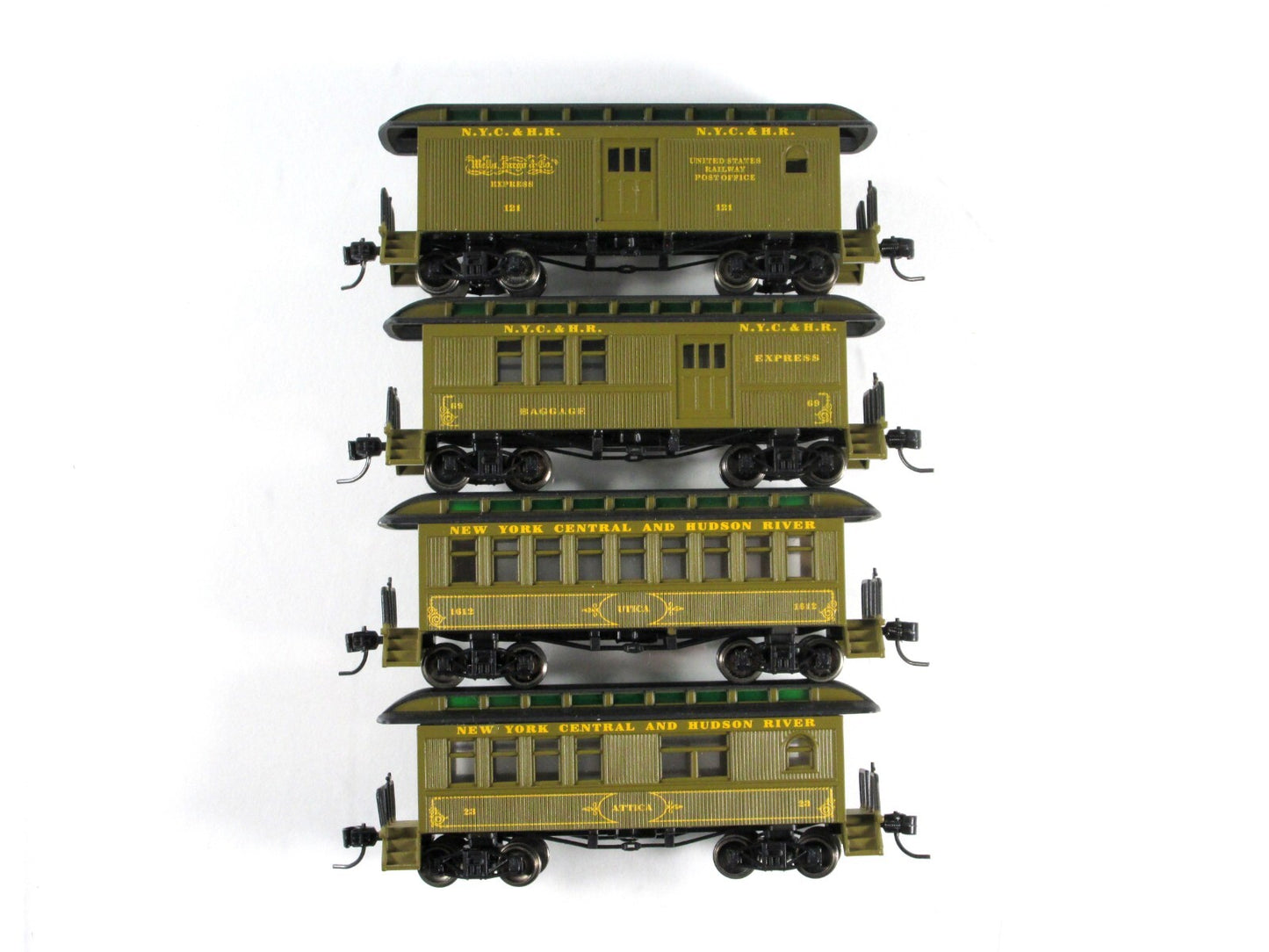 N Scale ***NEW YORK CENTRAL & HUDSON RIVER***  Overton 4-Pack - Athearn ATH11031