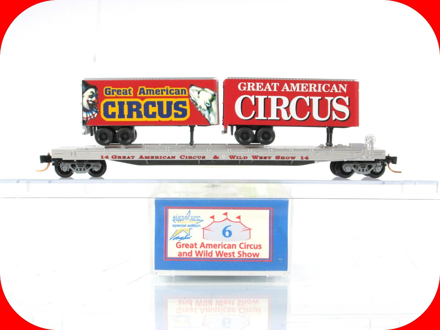 N Scale **AMERICAN CIRCUS WILD WEST** Trailer Flat Car #14 - MTL Lowell Smith #6
