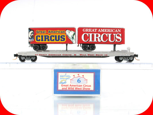 N Scale **AMERICAN CIRCUS WILD WEST** Trailer Flat Car #14 - MTL Lowell Smith #6