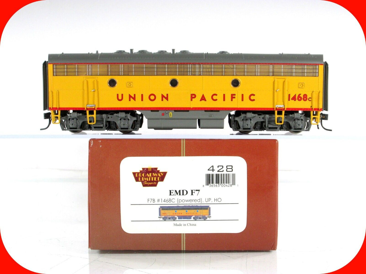 HO Scale ***UNION PACIFIC*** F7B Locomotive #1486C - Broadway 428, DCC QSI Sound