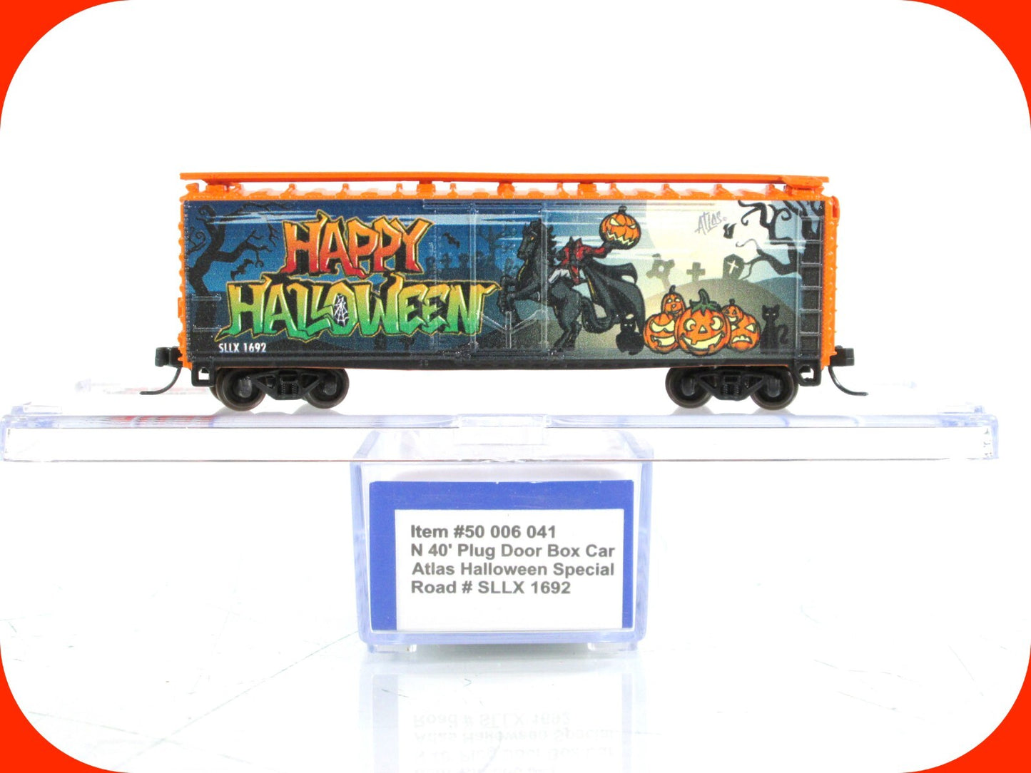 N Scale ***HAPPY HALLOWEEN*** Headless Horseman Box Car - Atlas 50006041 ***RARE