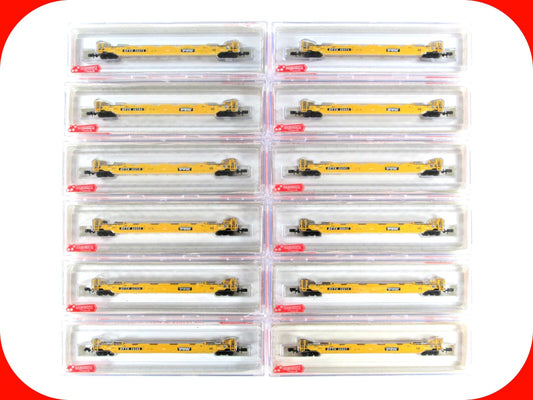 N Scale **TRAILER TRAIN** Husky Well Car 12-Set, 48' Well - Roundhouse 8472, 852