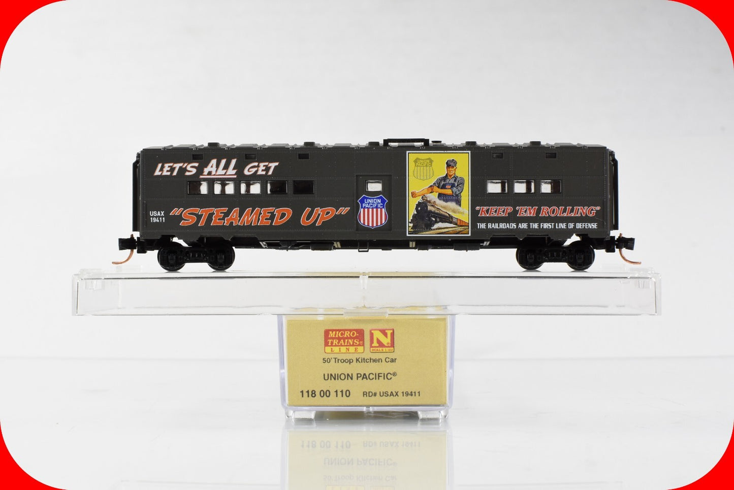 N Scale WWII Troop Kitchen *STEAMED UP* Poster Art #19411 -Micro Trains 11800110