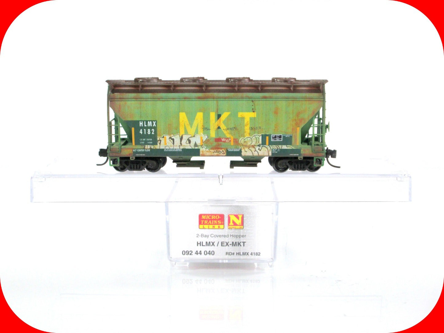 N Scale **HLMX ex-MKT** Weathered & Graffiti Hopper #4182 -Micro Trains 09244040
