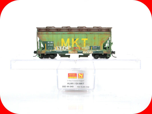 N Scale **HLMX ex-MKT** Weathered & Graffiti Hopper #4182 -Micro Trains 09244040