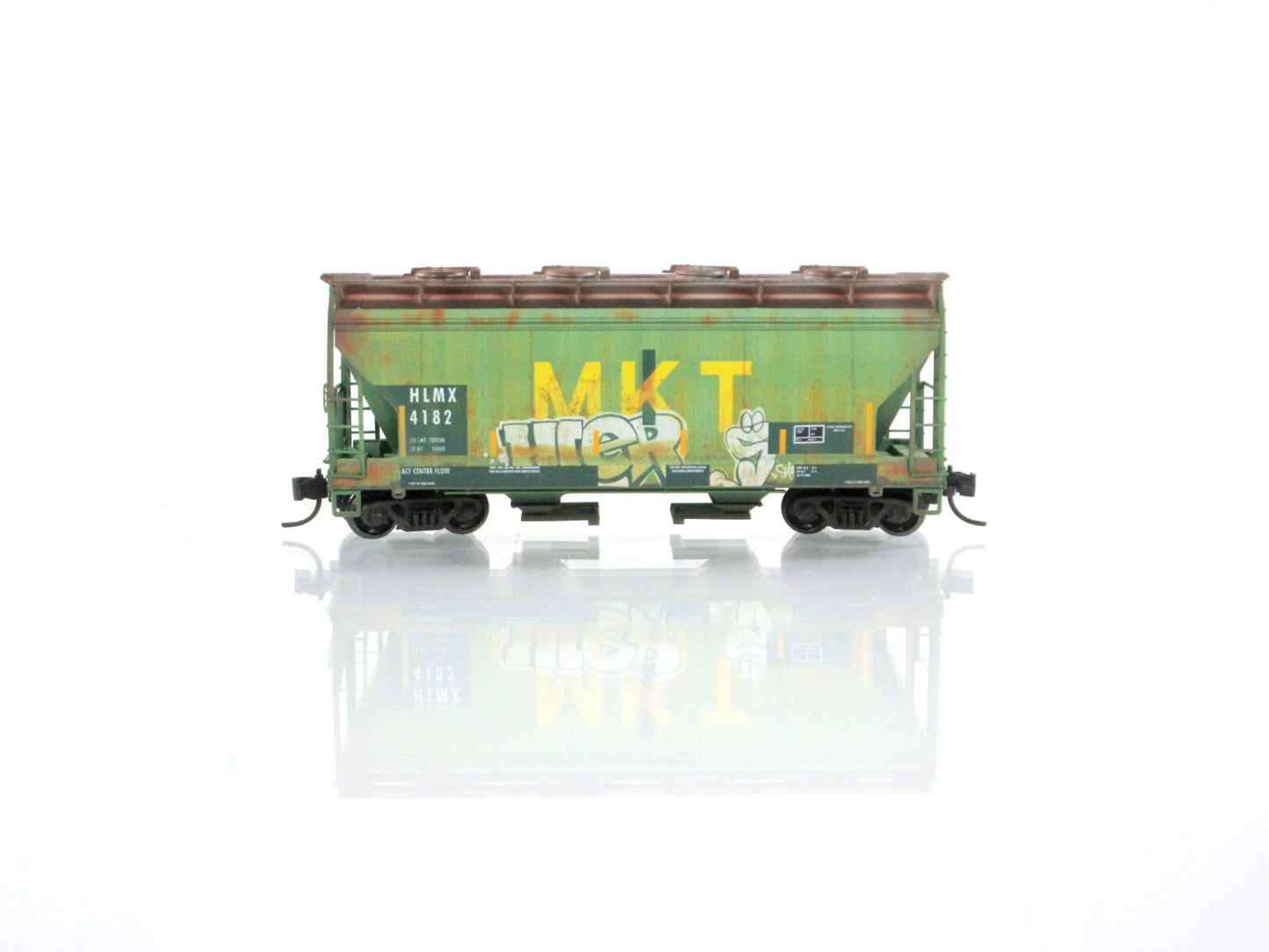 N Scale **HLMX ex-MKT** Weathered & Graffiti Hopper #4182 -Micro Trains 09244040