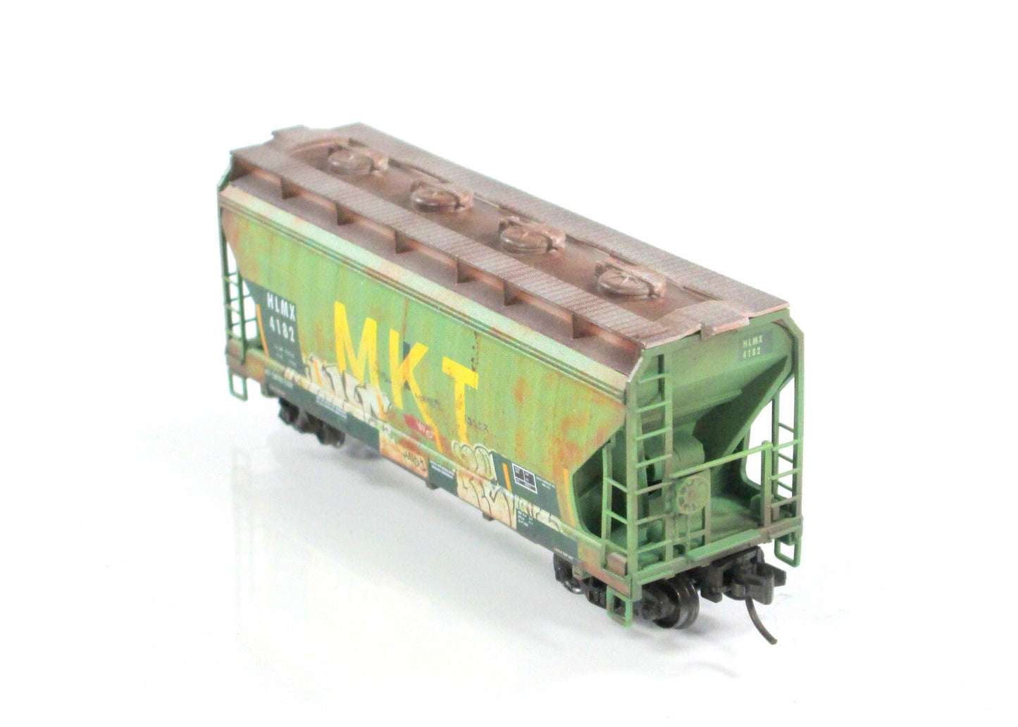 N Scale **HLMX ex-MKT** Weathered & Graffiti Hopper #4182 -Micro Trains 09244040