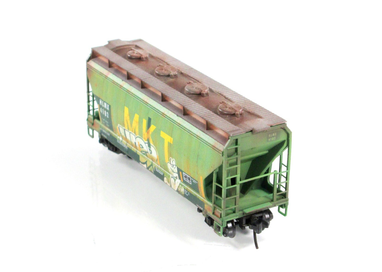 N Scale **HLMX ex-MKT** Weathered & Graffiti Hopper #4182 -Micro Trains 09244040