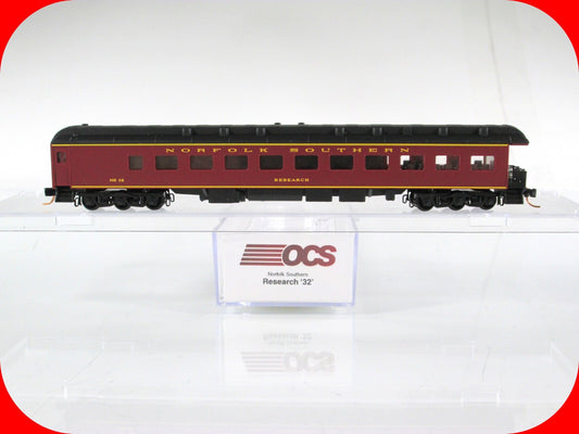 N Scale Norfolk Southern "RESEARCH" Observation Car -Micro Trains / Lowell Smith