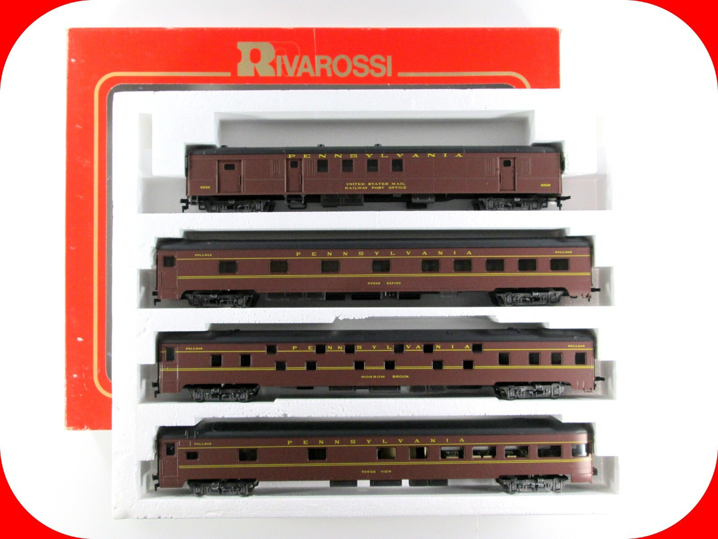 HO Scale *PENNSYLVANIA* 1930s Passenger 4-Car Set B -  Rivarossi 6959, Interiors