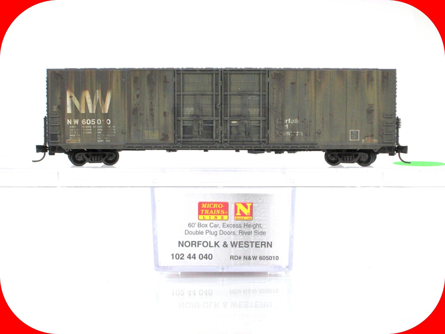 N Scale **NORFOLK & WESTERN** Weathered 60' Box Car - Micro Trains 10244040