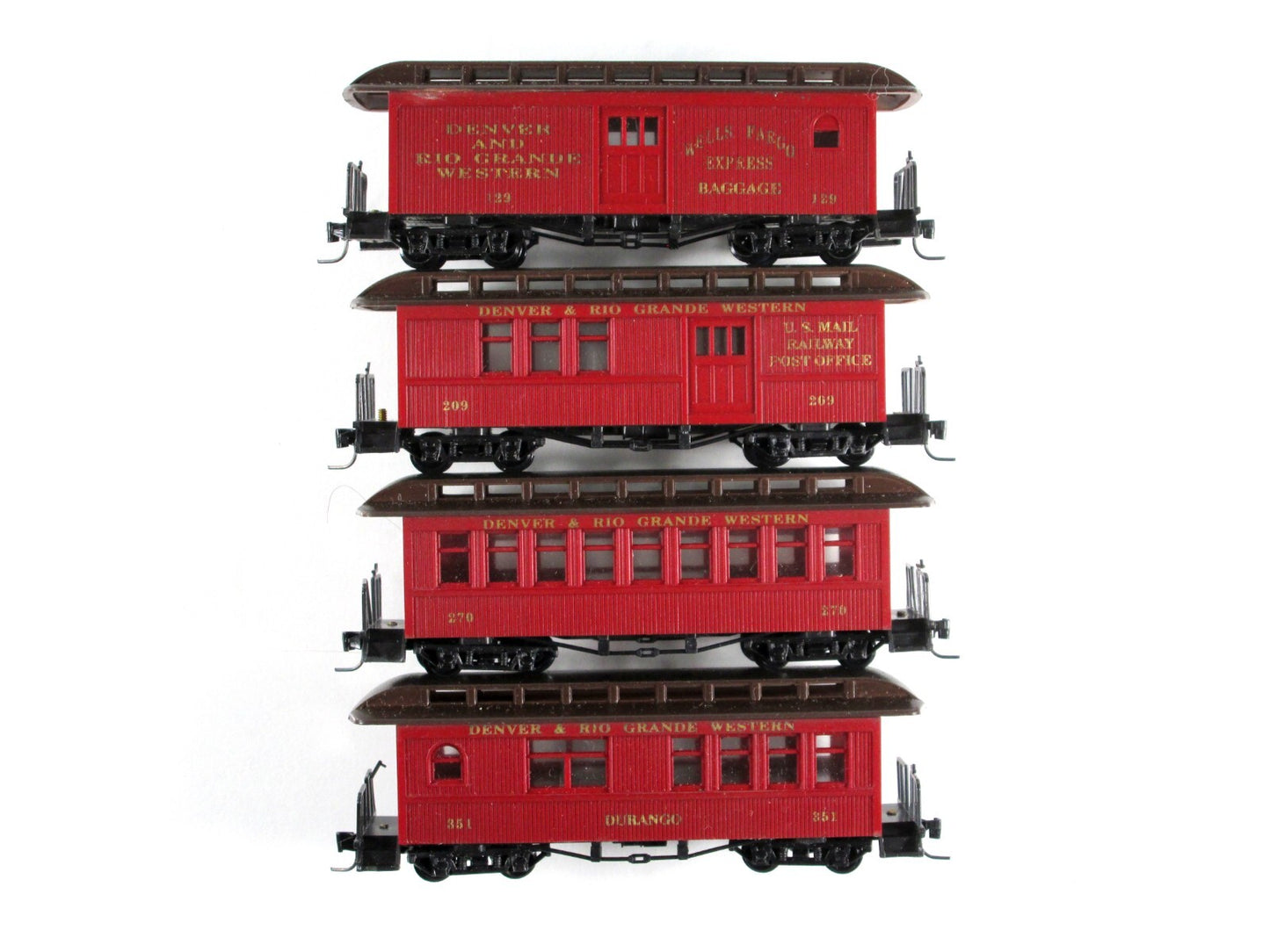 Nn3 Scale **DENVER RIO GRANDE** Overton Passenger 4-Pack - Roundhouse, MTL Cplrs