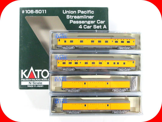 N Scale ***UNION PACIFIC*** Streamliner Passenger 4-Car Set A - Kato 106-5011