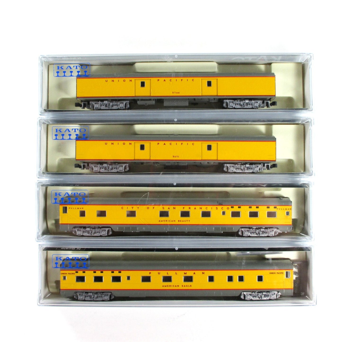 N Scale ***UNION PACIFIC*** Streamliner Passenger 4-Car Set A - Kato 106-5011