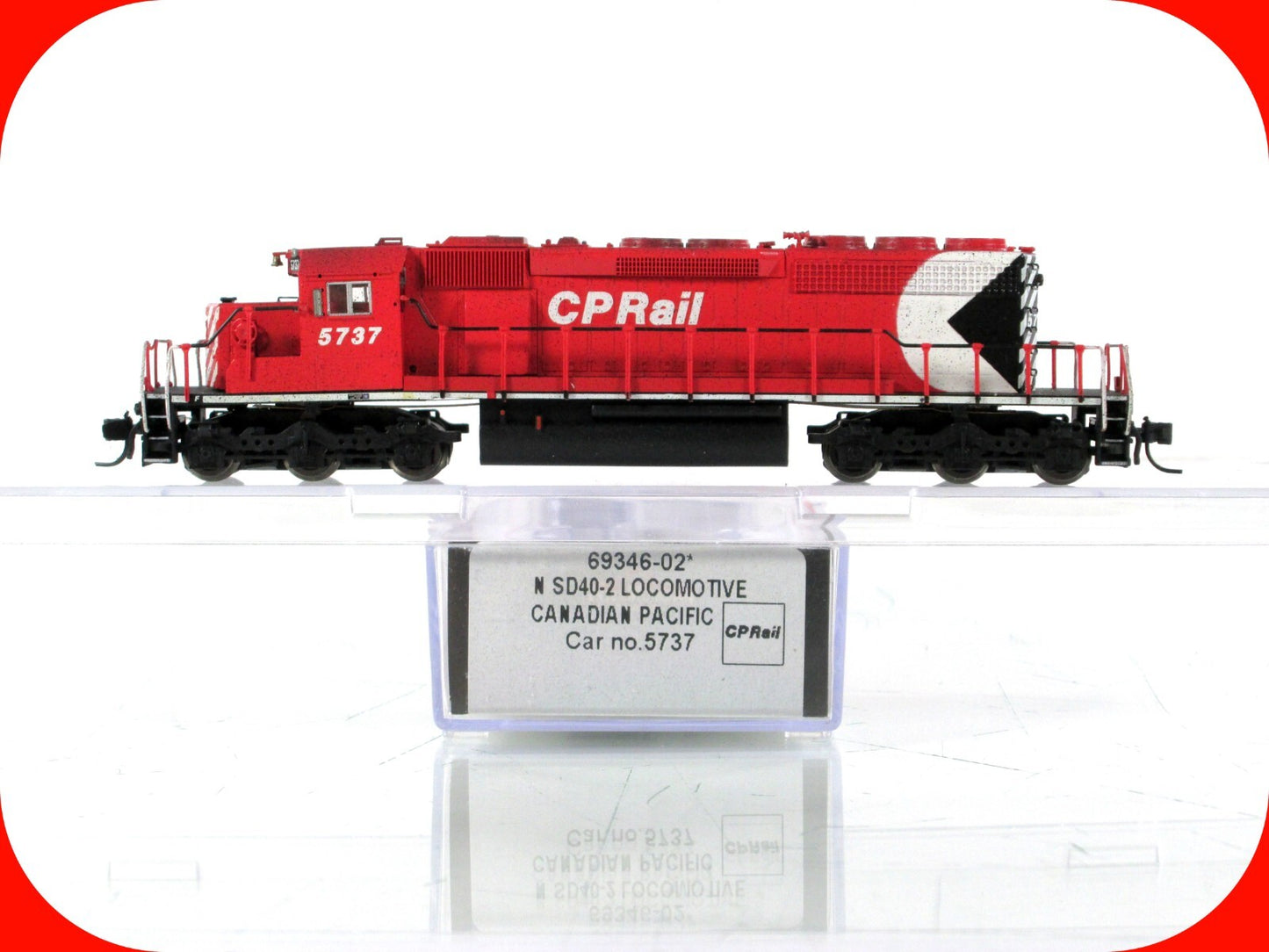 N Scale *CANADIAN PACIFIC* Weathered SD40-2 #5737 - Intermountain 69346, DCC Rdy
