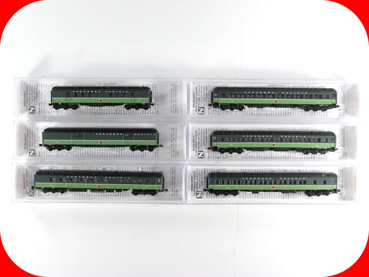 N Scale NORTHERN PACIFIC *LOEWY SCHEME* Passenger Car 6-Pack Set -- Micro Trains