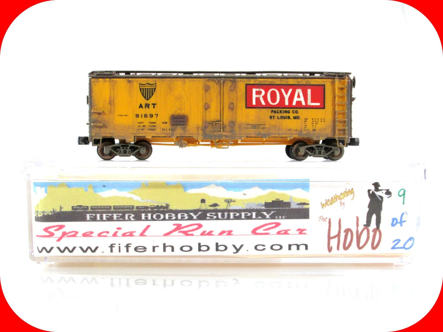 N Scale ***ART / ROYAL*** Weathered Reefer - Intermountain, FIFER Hobby ***RARE*