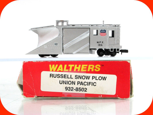 N Scale ***UNION PACIFIC*** MoW Russell Snow Plow, MPX 186 --- Walthers 932-8502