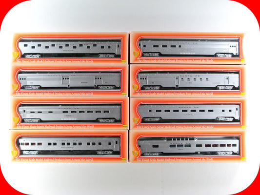 HO Scale SANTA FE Lightweight Corrugated Passenger 8-Car Set - IHC 47788 **NEW**
