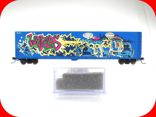 N Scale **WAR of the WORLDS** Graffiti Woodchip Gondola, GPMX 10044 - Deluxe