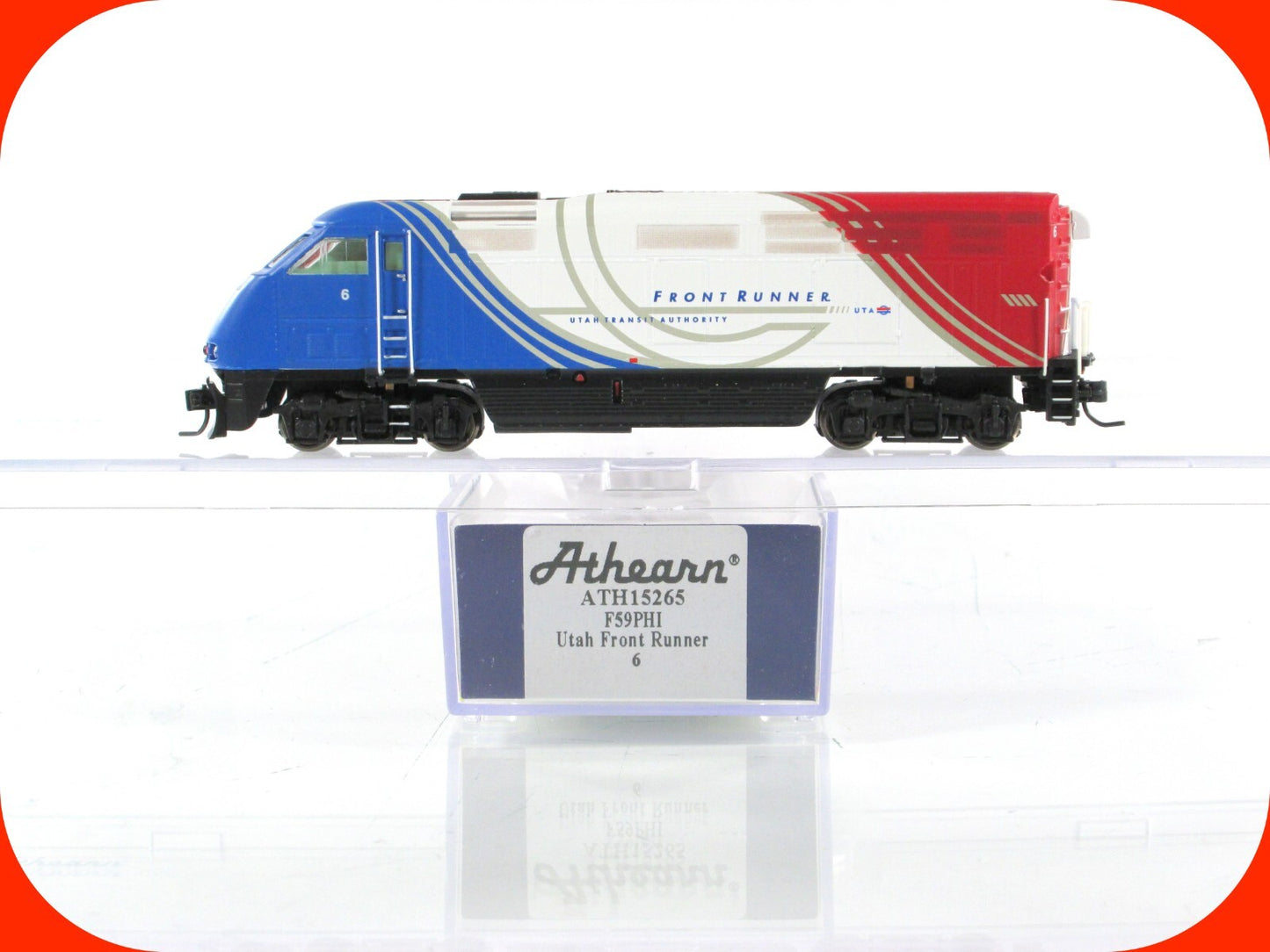 N Scale ***UTAH FRONT RUNNER*** F59PHI Locomotive #6 -- Athearn 15265, DCC Ready