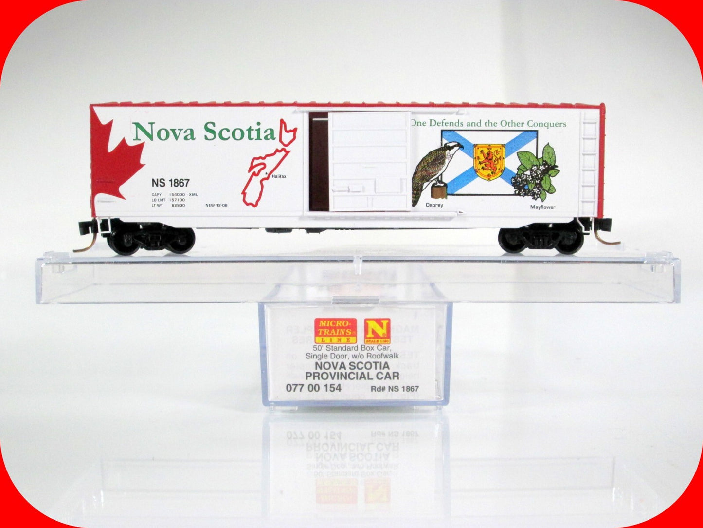 N Scale **NOVA SCOTIA** Canadian Provincial 50' Box Car, NS 1867 - Micro Trains