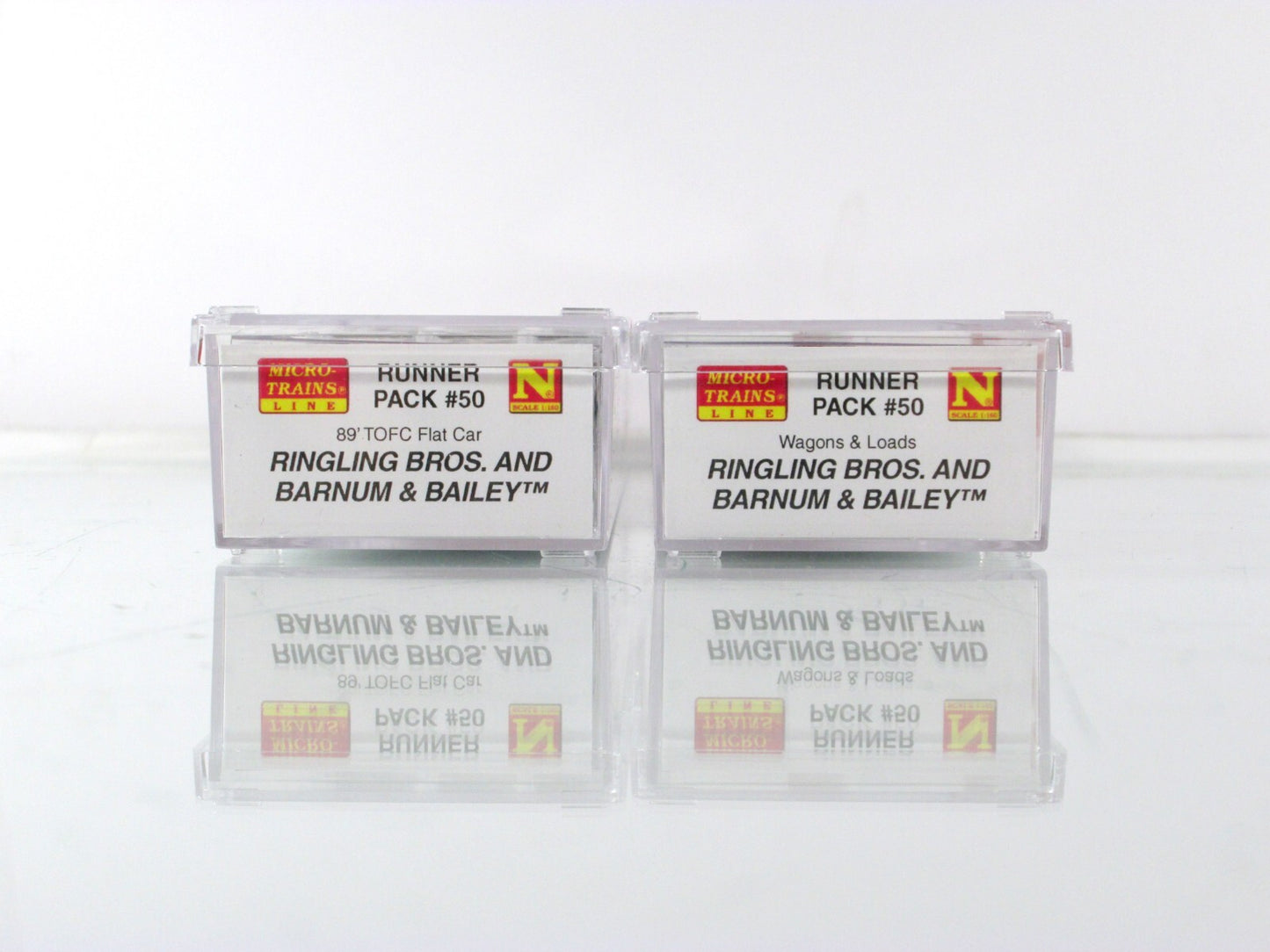 N Scale **RINGLING** Circus Wagons on 89' Flat Cars Set -  Micro Trains 99300050