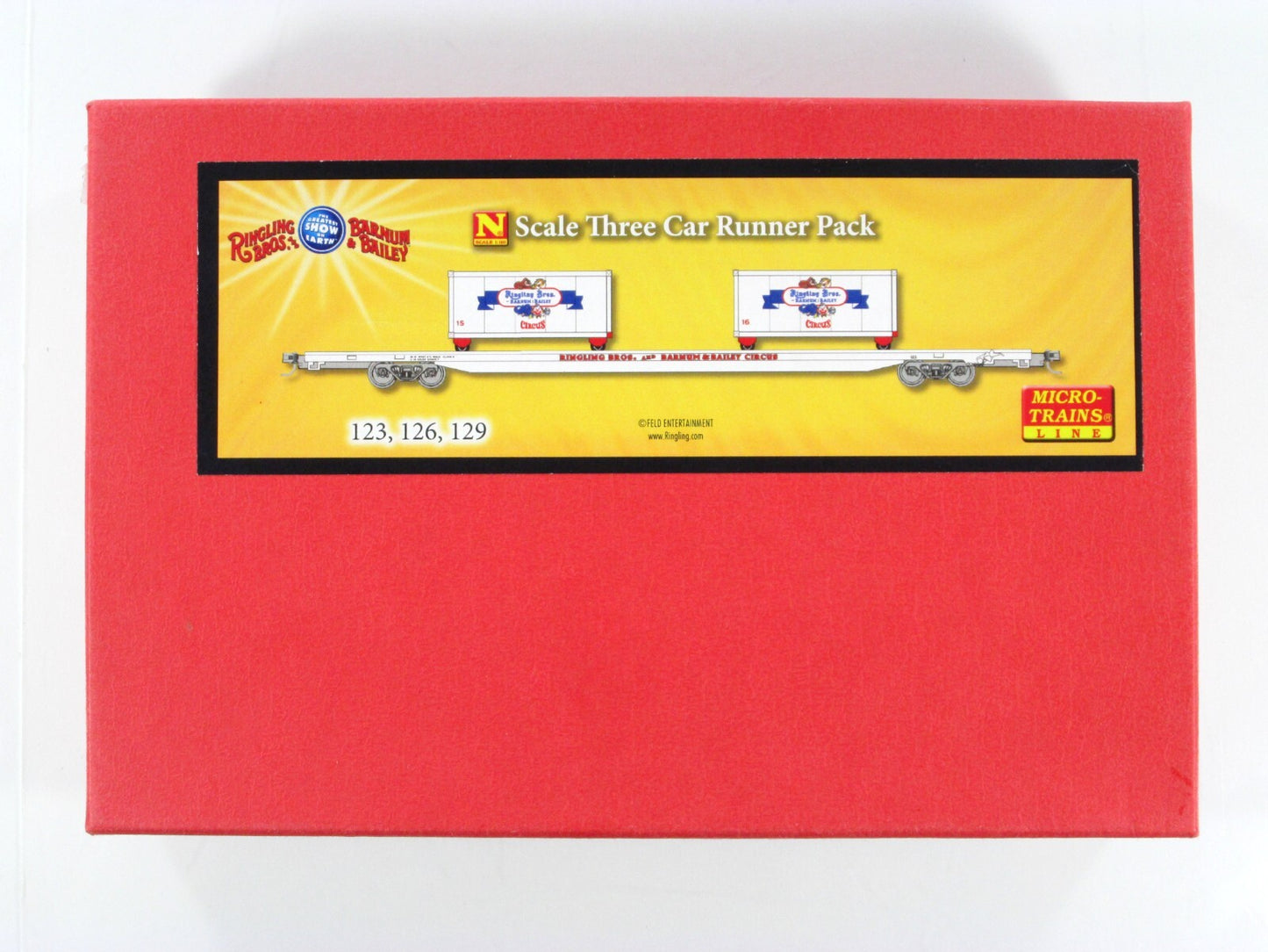 N Scale **RINGLING** Circus Wagons on 89' Flat Cars Set -  Micro Trains 99300050