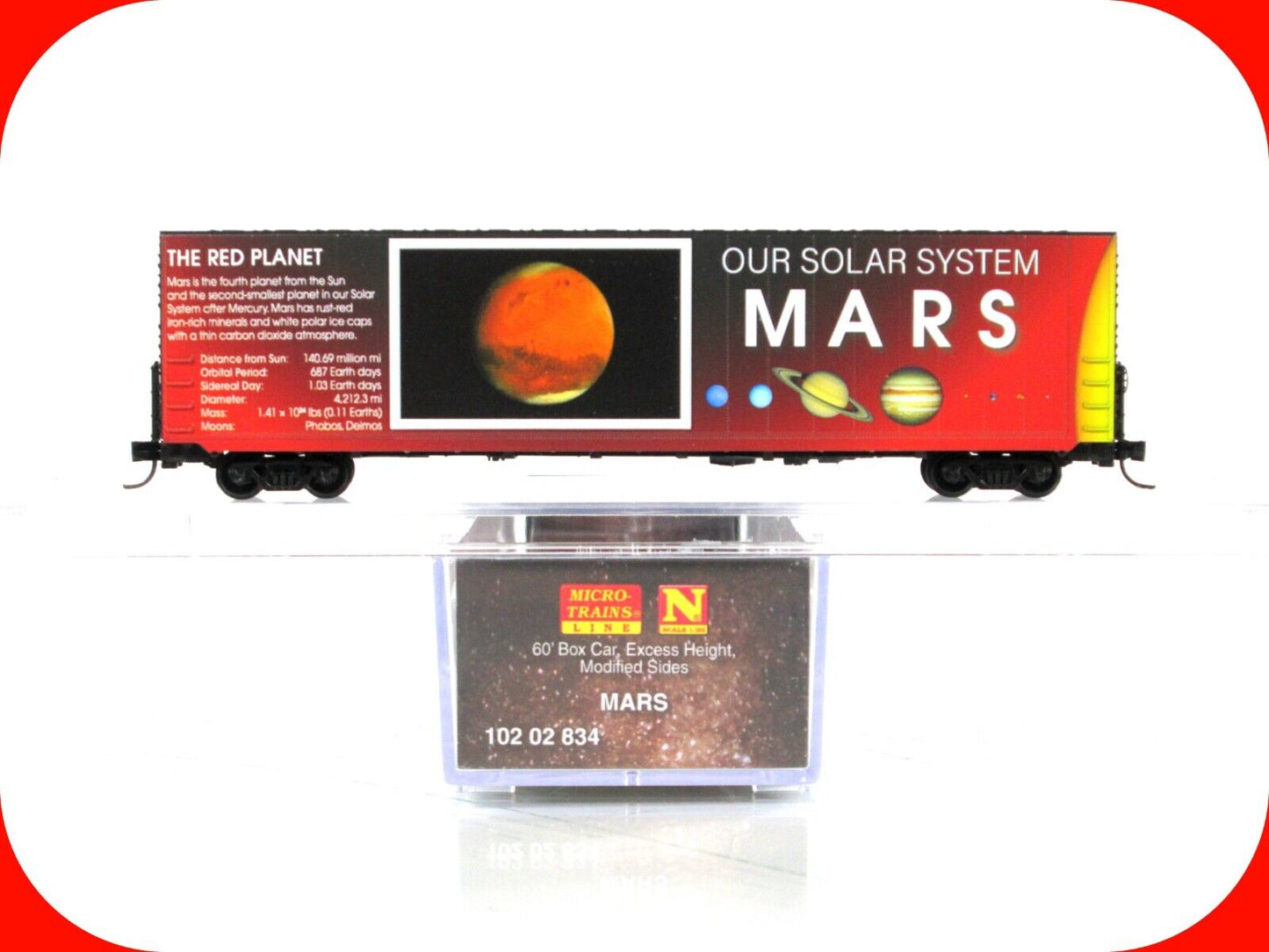 N Scale **MARS*** Solar System Planet Series 60' Box Car - Micro Trains 10202834
