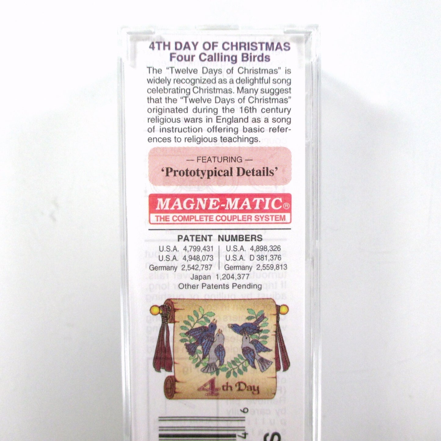 N Scale **FOUR CALLING BIRDS** 12 Days Christmas Box Car --Micro Trains 02100504