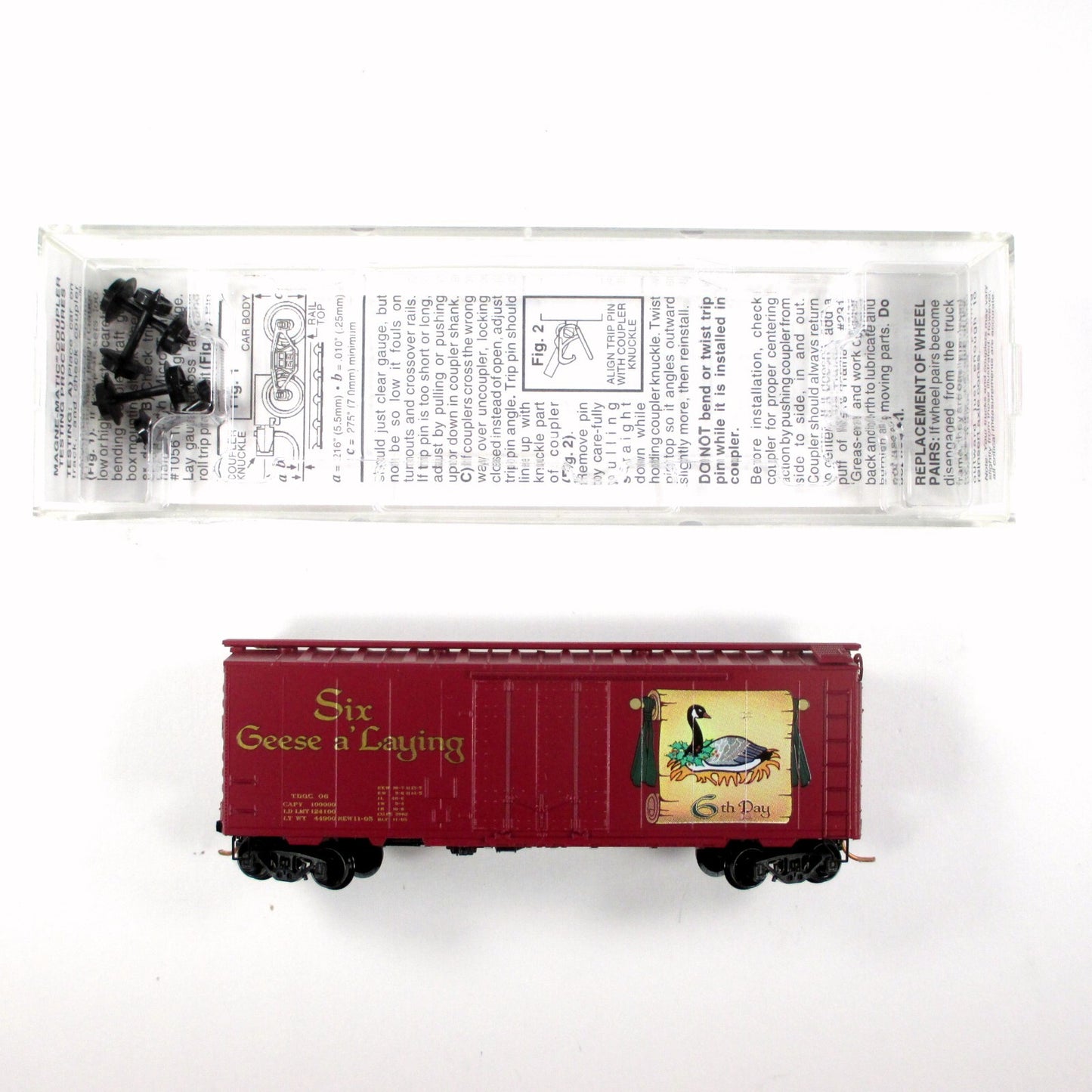 N Scale ***SIX GEESE LAYING*** 12 Days Christmas Box Car-- Micro Trains 02100506