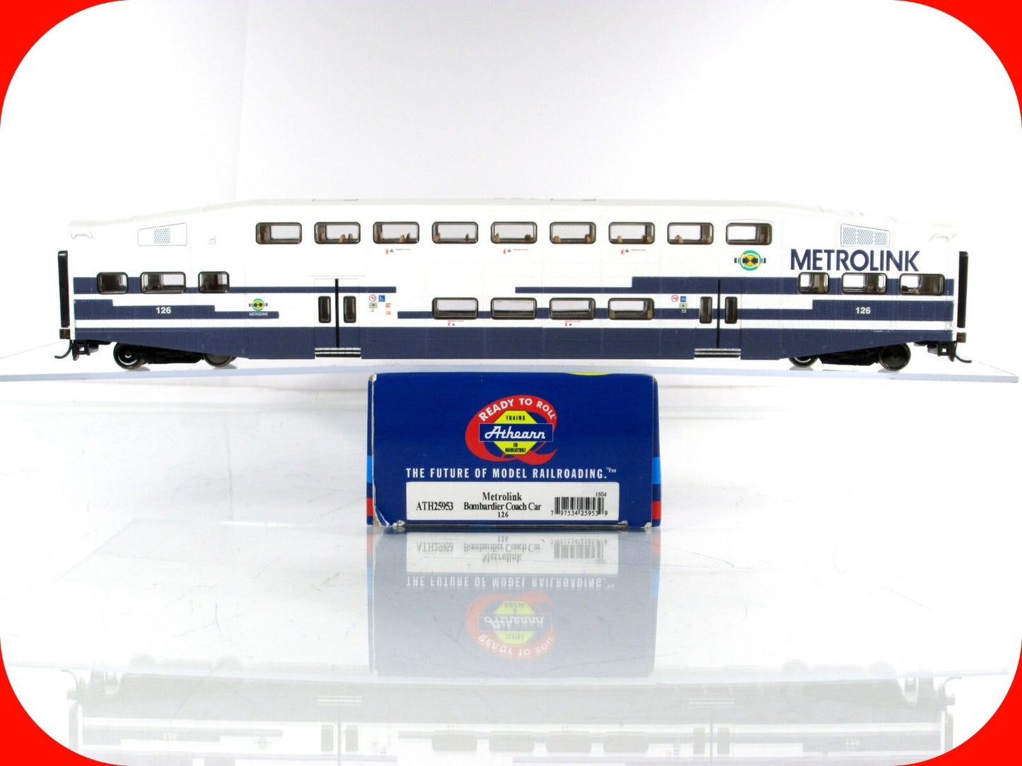 HO Scale ***METROLINK*** Bombardier Coach Car #126 ----- Athearn ATH25953 **RARE