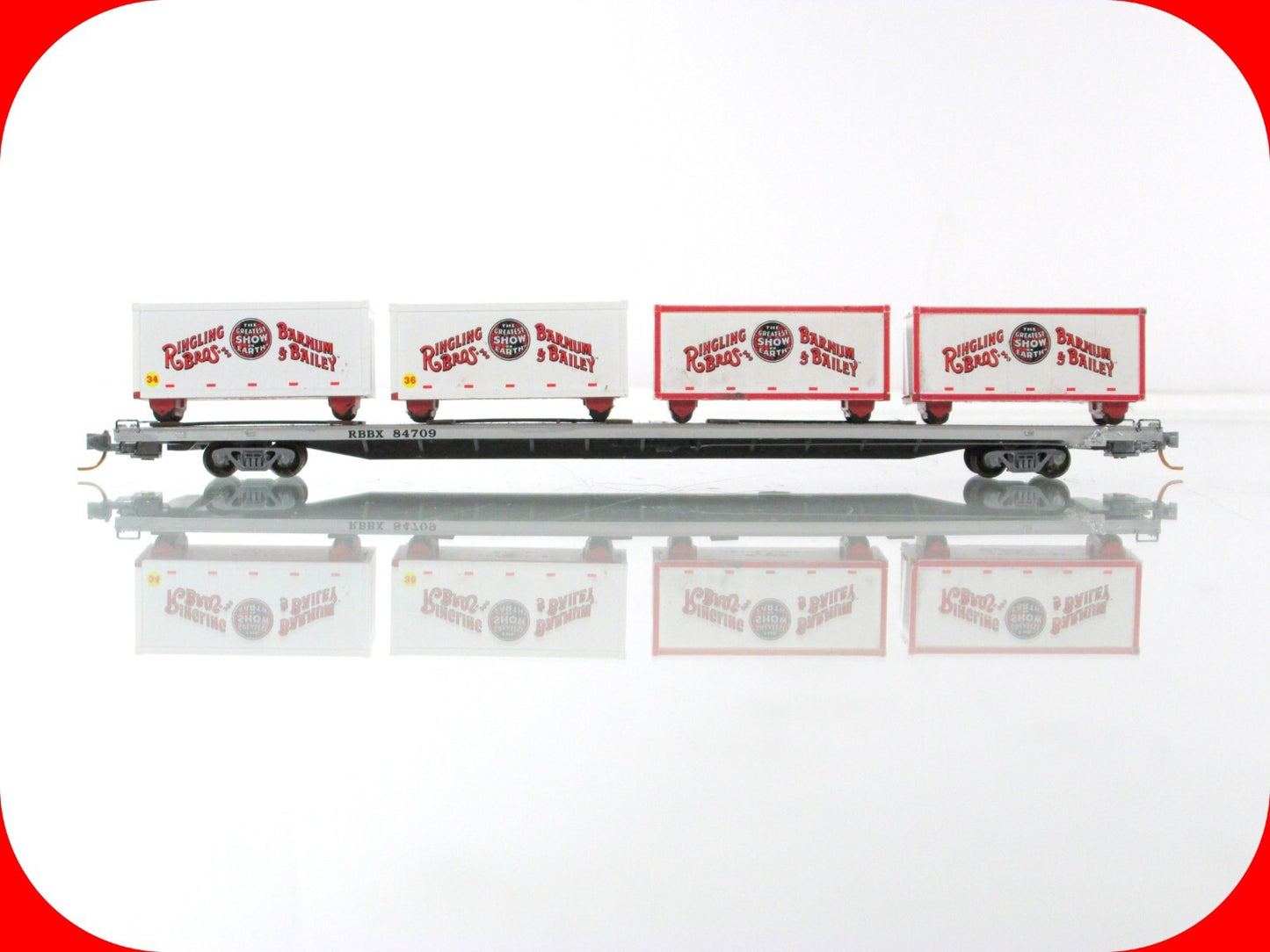 N Scale **RINGLING** Circus Wagons, 89' Flat Car #84709 -- Micro Trains 99300039