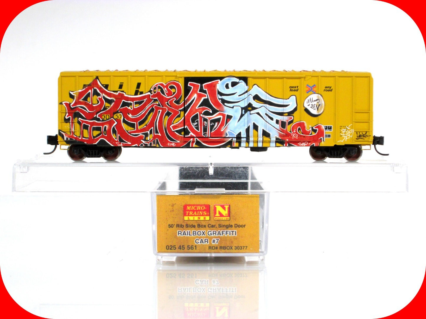 N Scale RAILBOX  **National Tattoo Day** GRAFFITI Box Car, Micro Trains 02545561