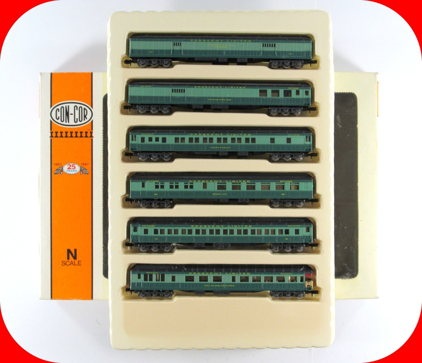 N Scale SOUTHERN RAILWAY Heavyweight Passenger Car 6-Pack Set --- Con-Cor 570008