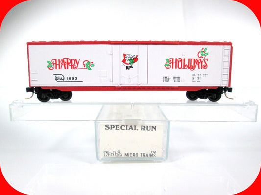 N Scale **HAPPY HOLIDAYS 1983** Box Car - Kadee Micro Trains / BLW  *VERY RARE*