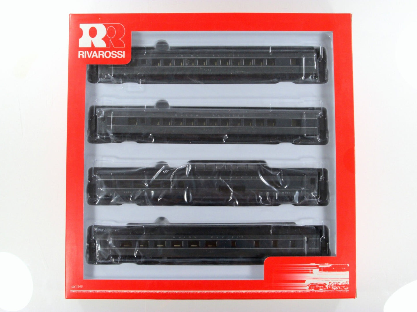 HO Scale **UNION PACIFIC** GRAY Passenger Set A -- Rivarossi R6993, Knuckle Cplr