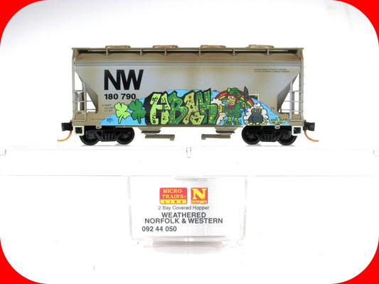 N Scale ***NORFOLK WESTERN*** Graffiti Hopper NW, #180790 -Micro Trains 09244050