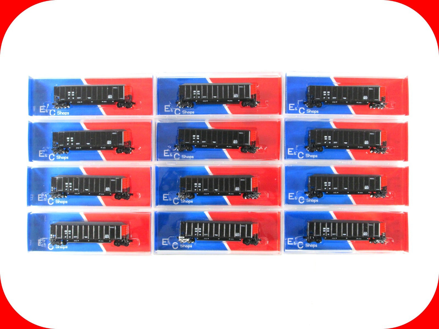 N Scale **COMMONWEALTH EDISON** CWEX Coalporter 12-Set -E&C Shops 747 -MTL Cplrs